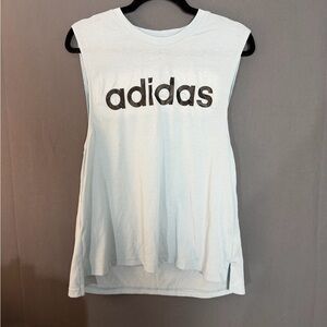 Adidas Women's Light Blue Muscle Tee